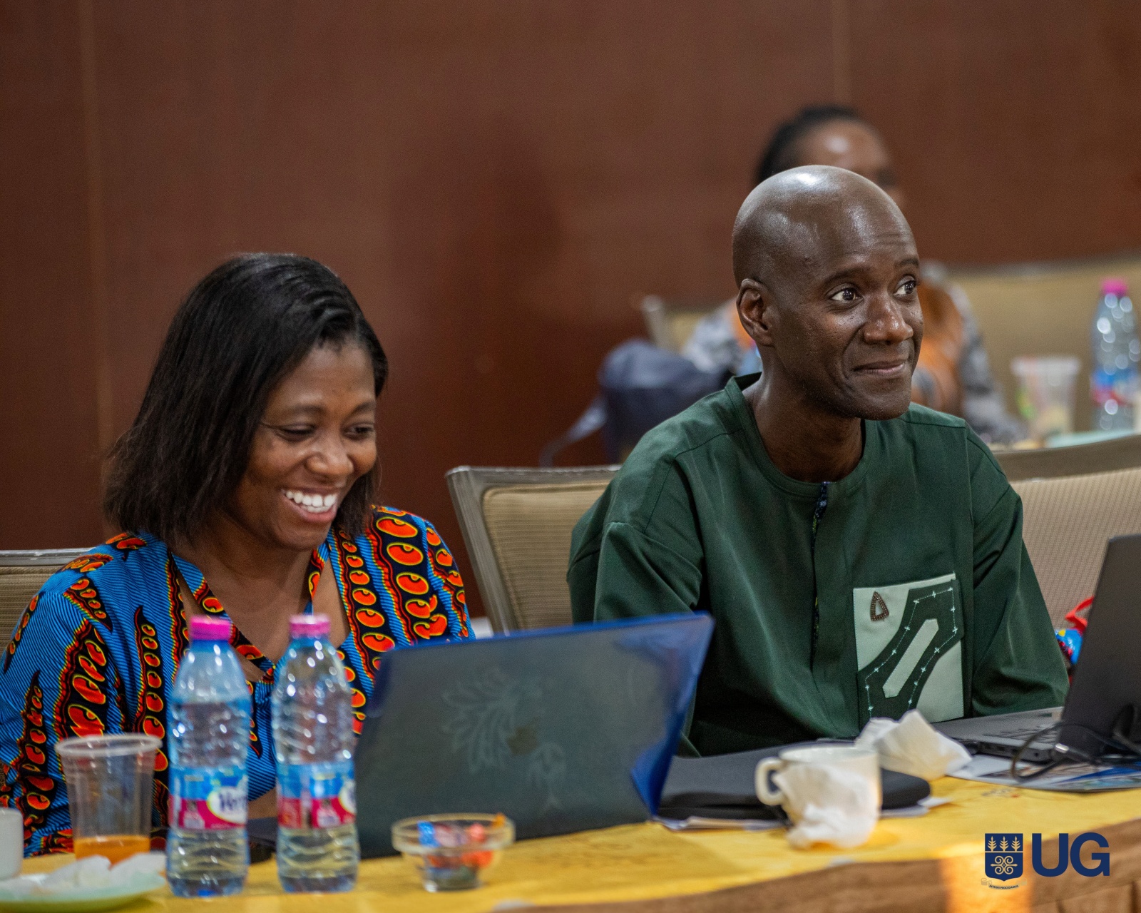 Prof. Mary Boatemaa Setrana, IDRC Research Chair and Director of CMS (left) and Dr. Ibrahima Amadou Dia, Director of ACSRM (right)